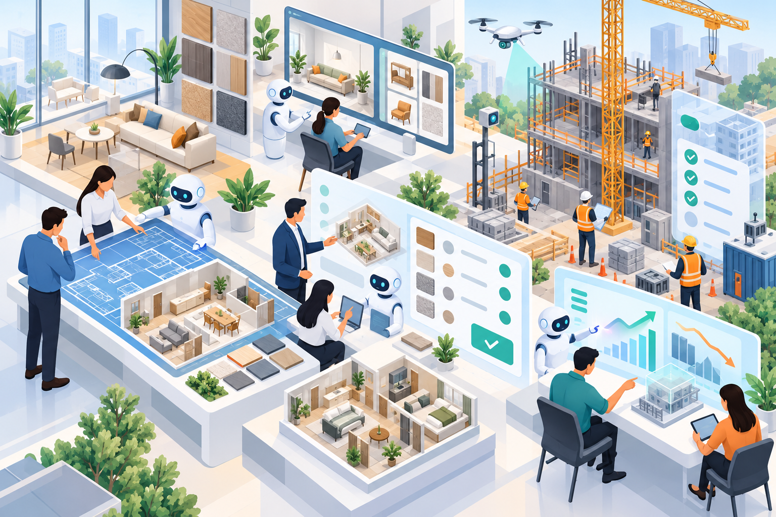 AI đang thay đổi ngành nội thất — 5 lớp giá trị từ thiết kế đến điều hành