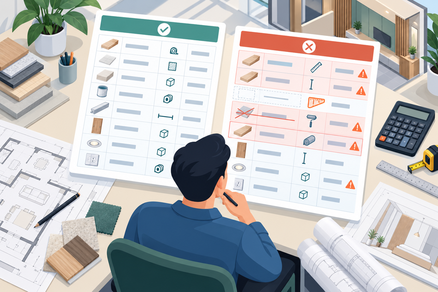 Năm lỗi thường gặp khi lập BOQ nội thất