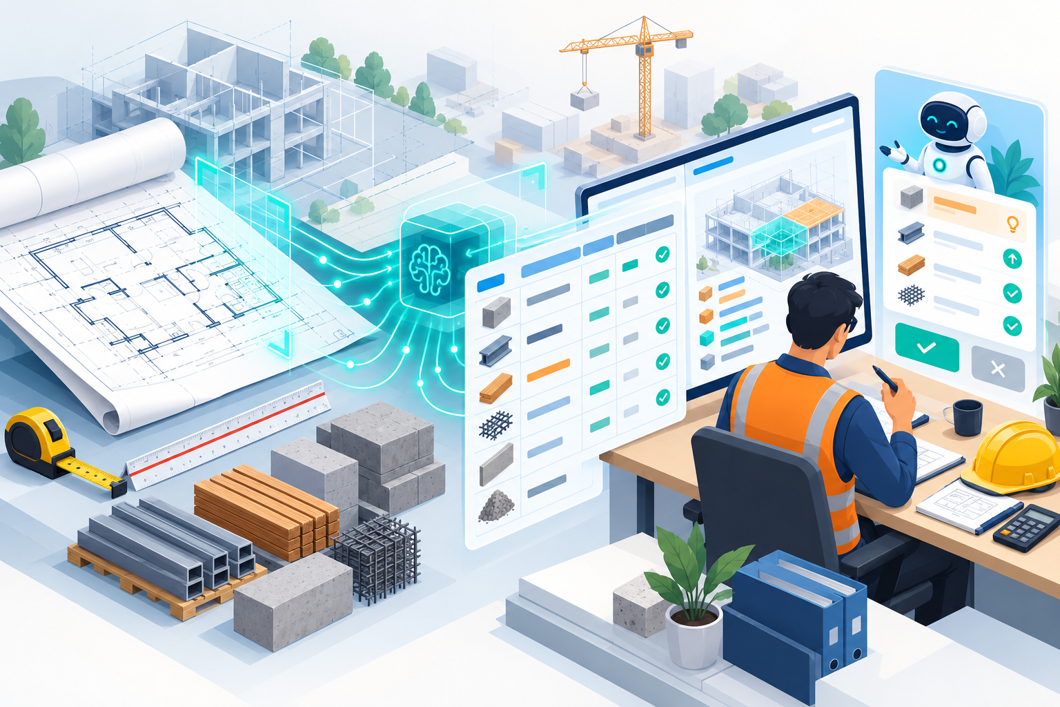 AI hỗ trợ QS bóc tách và dự toán nội thất