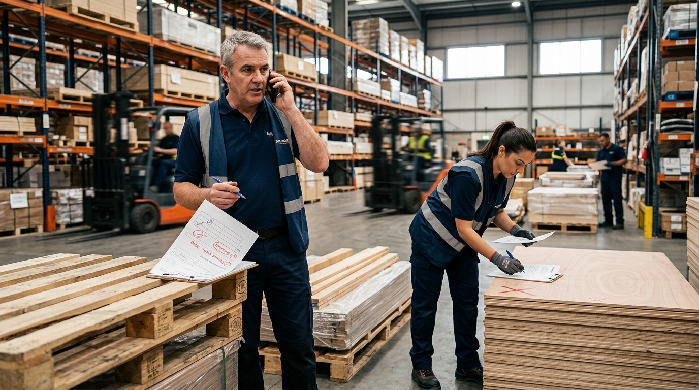 Xử lý giao thiếu vật tư nội thất: ghi nhận phần thiếu và theo dõi đợt giao bù