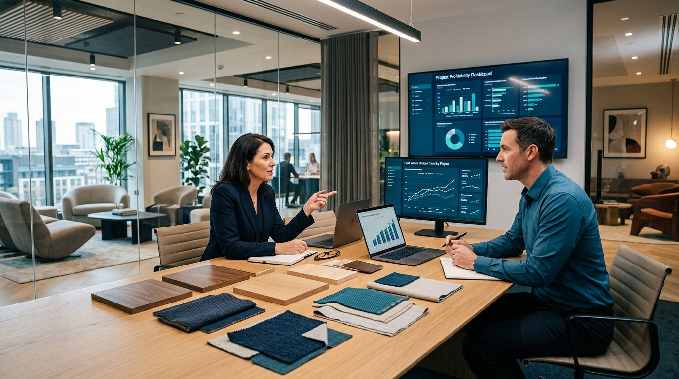 Ban điều hành xem dashboard lãi/lỗ và ngân sách theo từng công trình