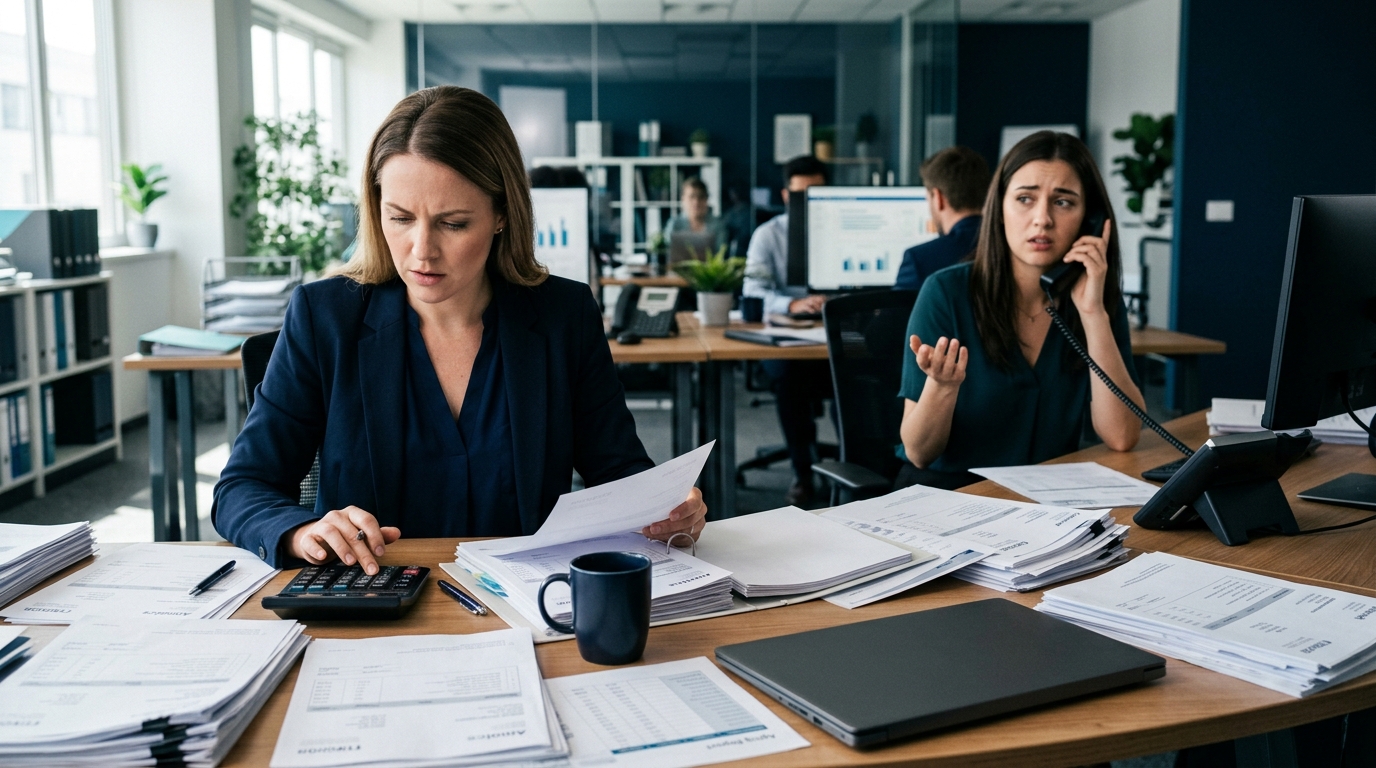 Kế toán trưởng đối chiếu công nợ phải thu và bảng tuổi nợ khi dòng tiền căng