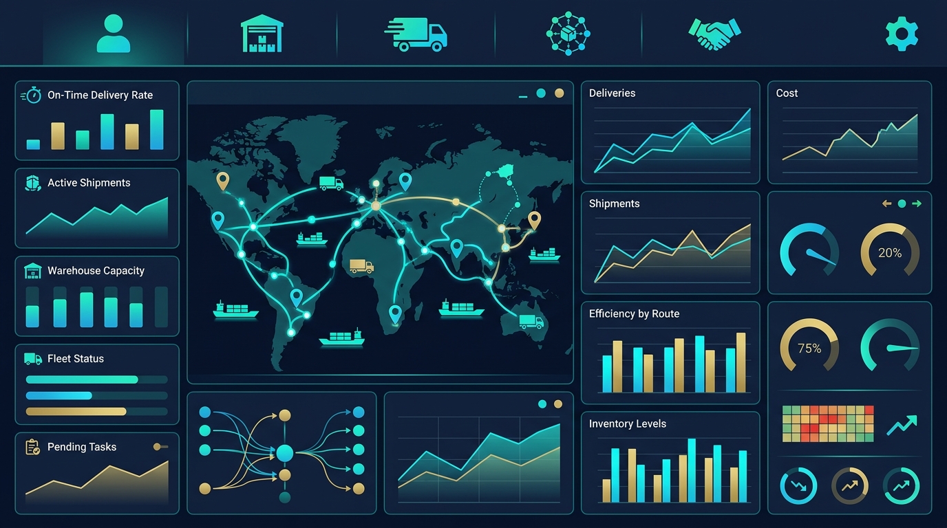 Dashboard quản trị logistics theo vai trò
