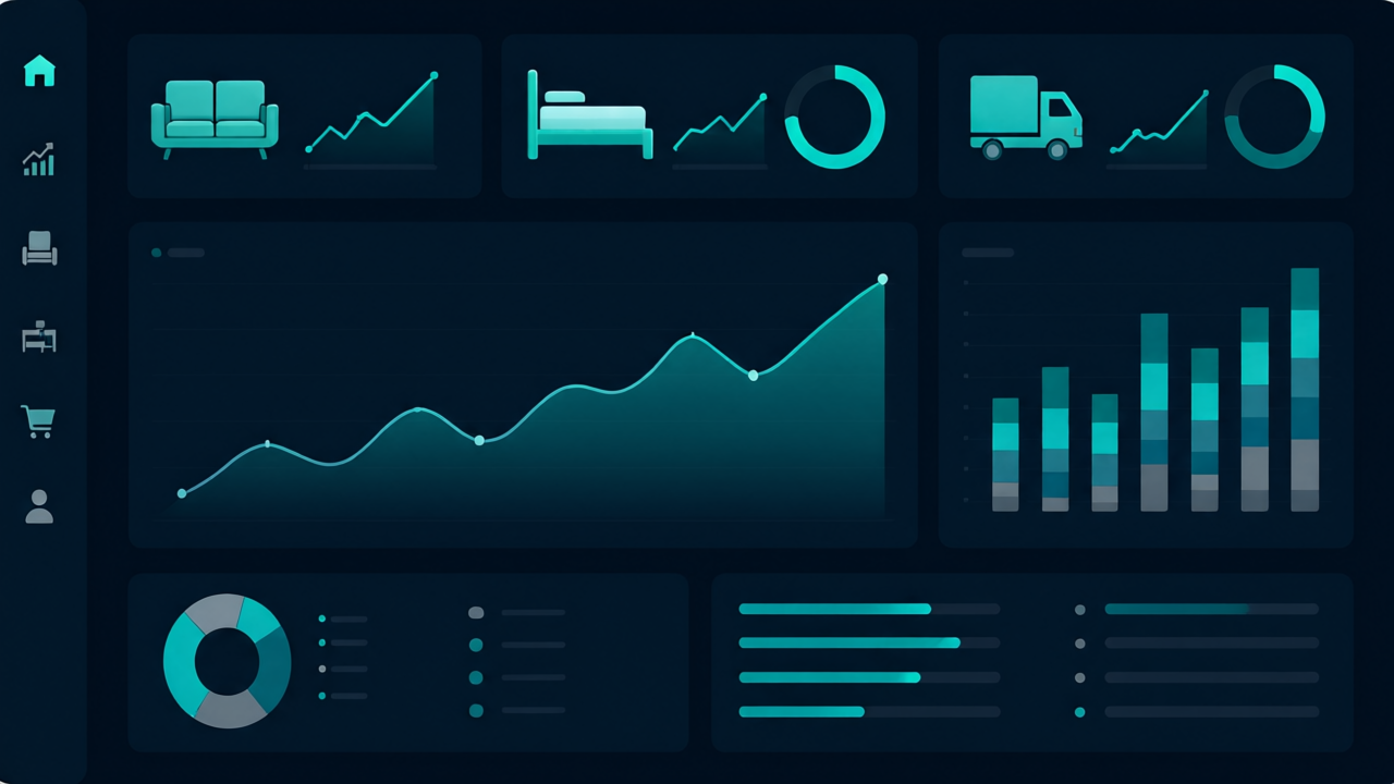 Dashboard chuỗi nội thất