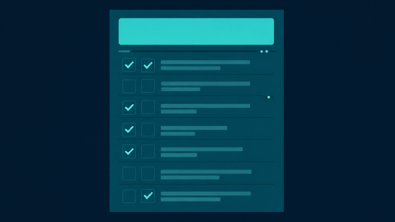 Checklist hạng mục