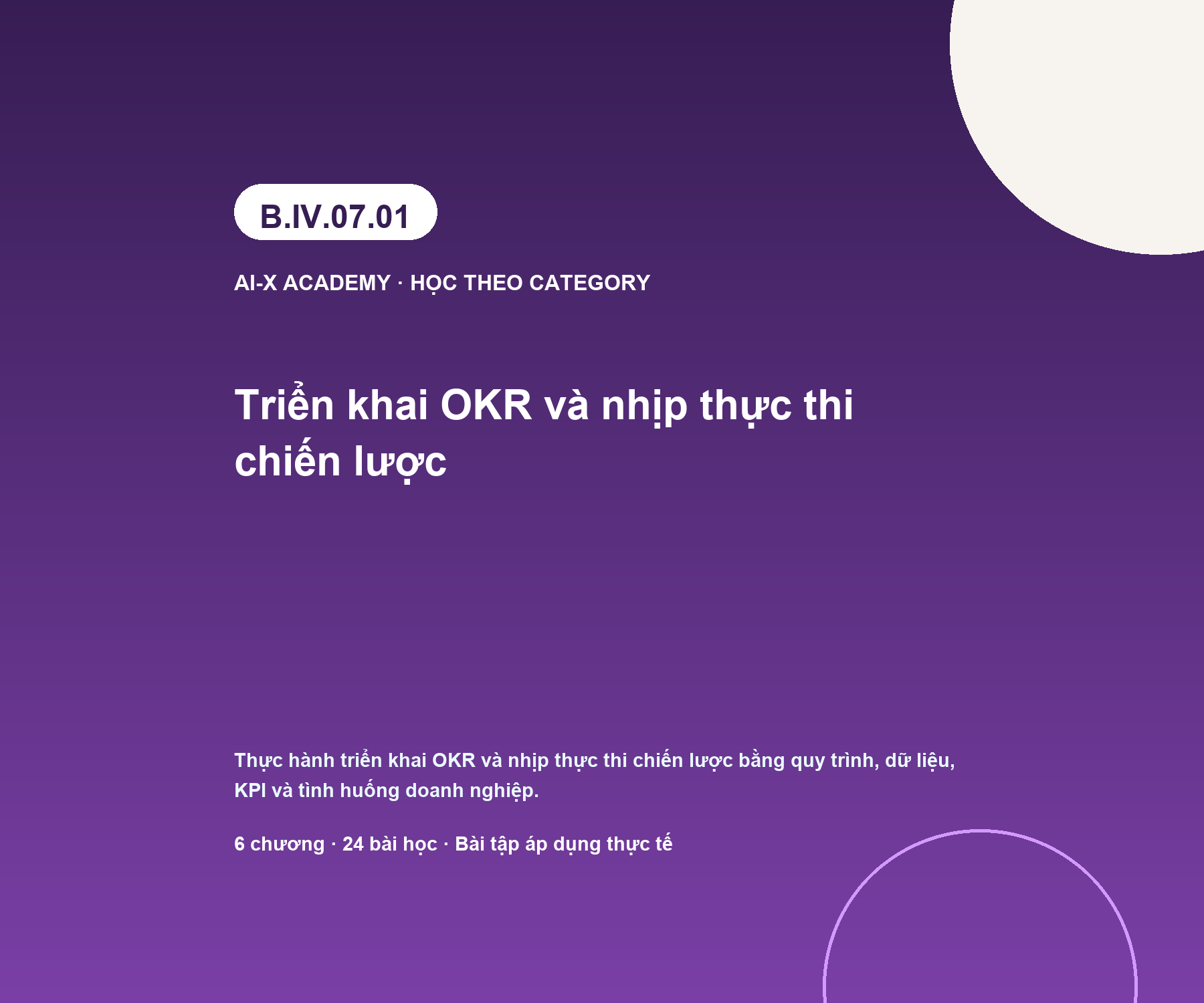 B.IV.07.01 — Triển khai OKR và nhịp thực thi chiến lược