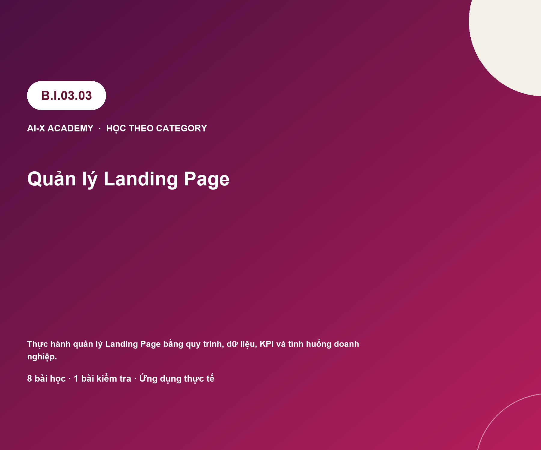B.I.03.03 — Quản lý Landing Page