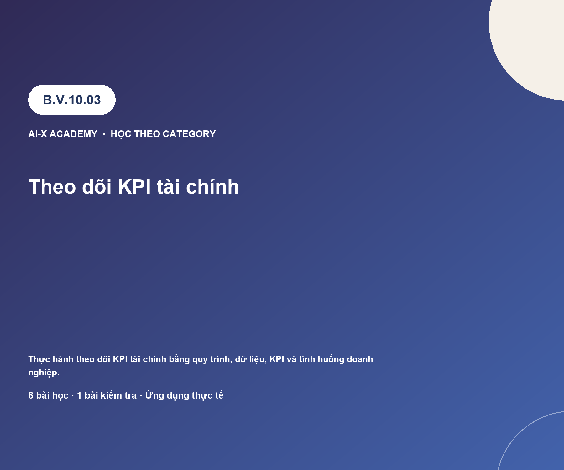 B.V.10.03 — Theo dõi KPI tài chính