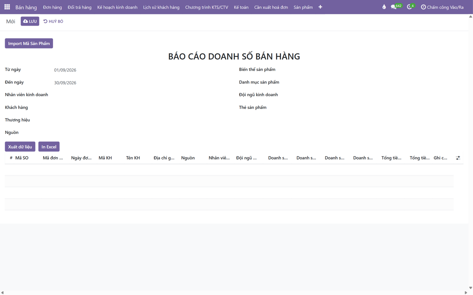 Báo cáo kinh doanh