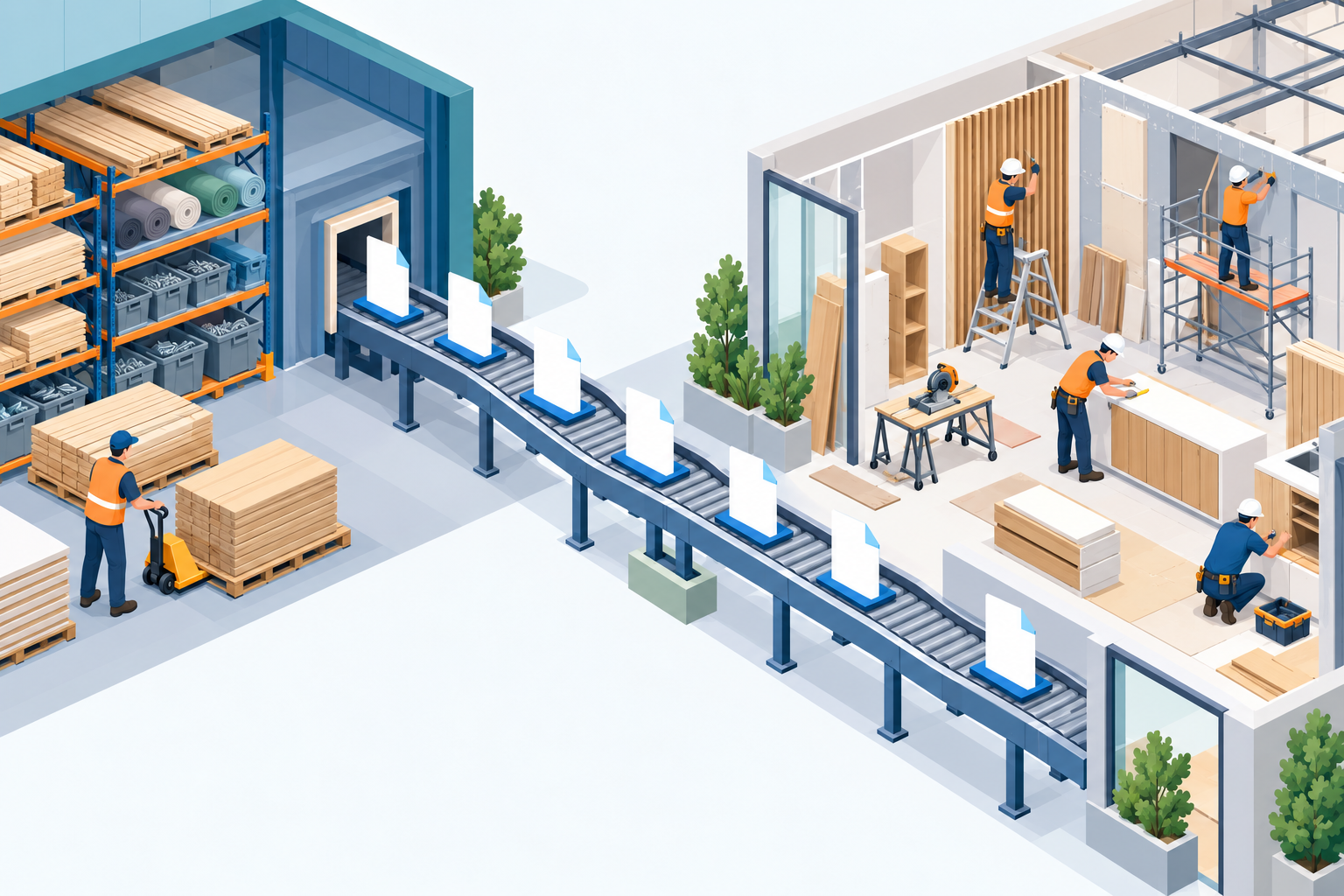 Quy trình mua hàng cho dự án nội thất