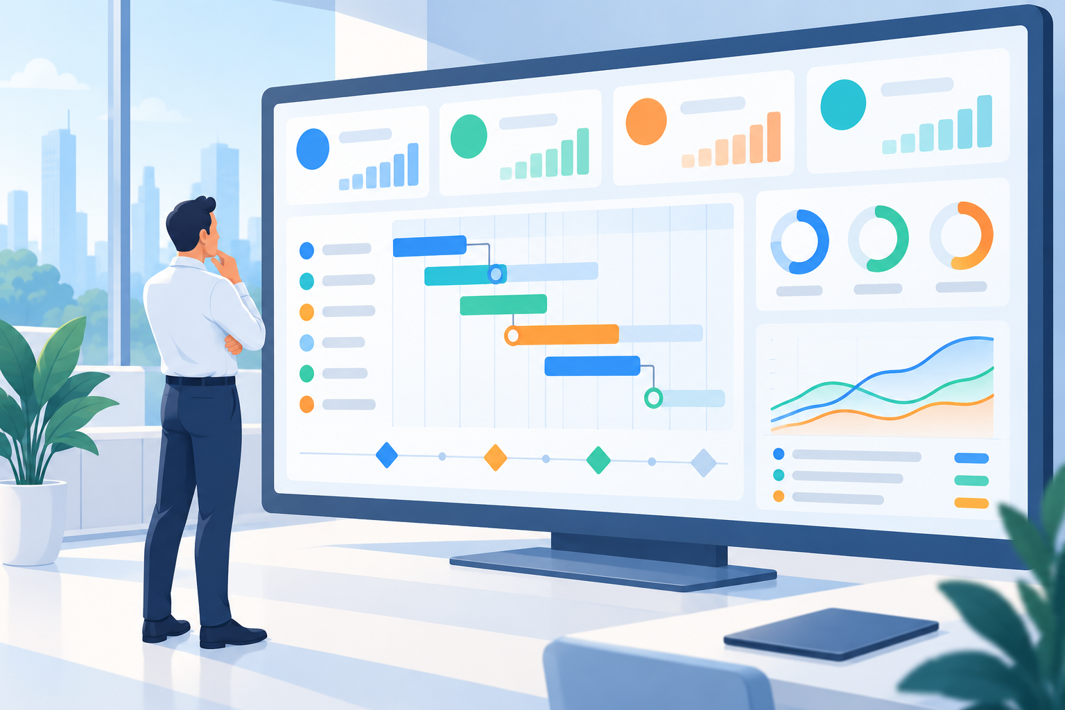 Dashboard quản lý dự án nội thất