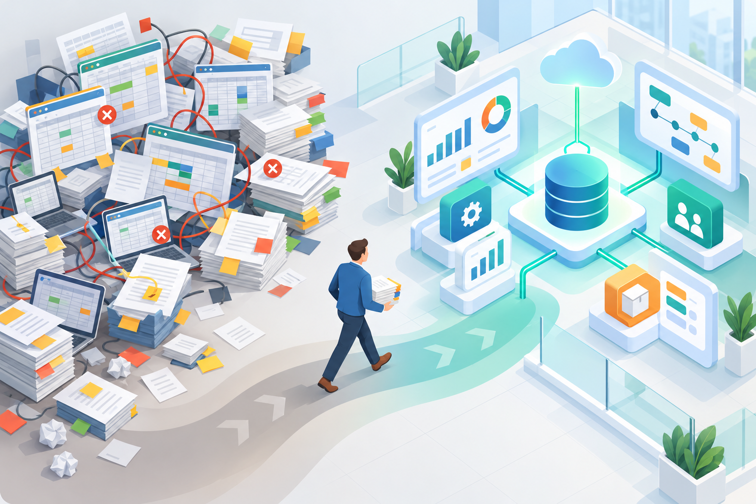 Dự toán bằng Excel và ERP khác nhau như thế nào — ma trận quyết định theo quy mô