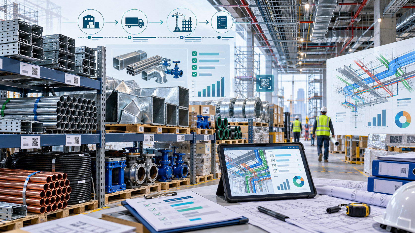 Quản lý vật tư MEP công trường — cấp phát và truy xuất theo mã hạng mục