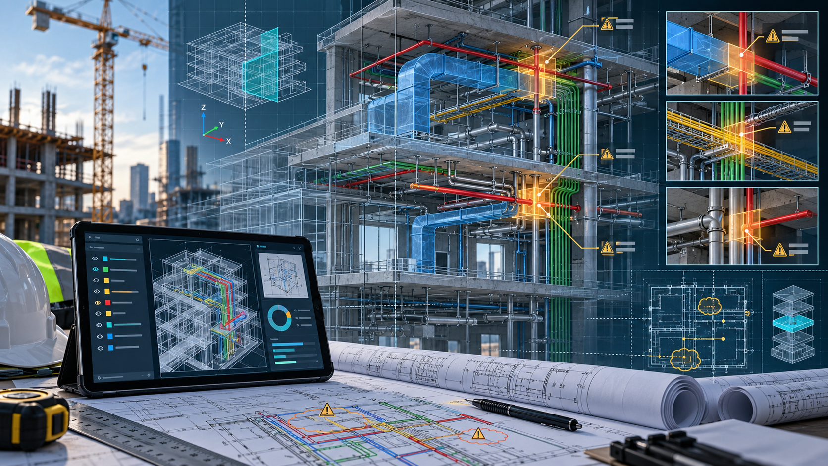BIM và Clash Detection MEP — ghép mô hình các bộ môn theo khu vực