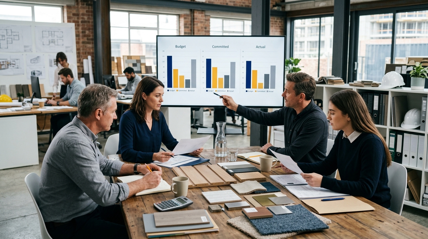 Họp rà soát ngân sách tuần giữa PM, QS, Mua hàng và Kế toán