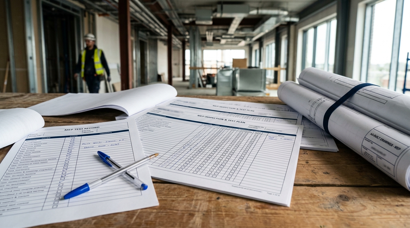 Bộ hồ sơ nghiệm thu MEP gồm ITP, checklist và biên bản thử nghiệm