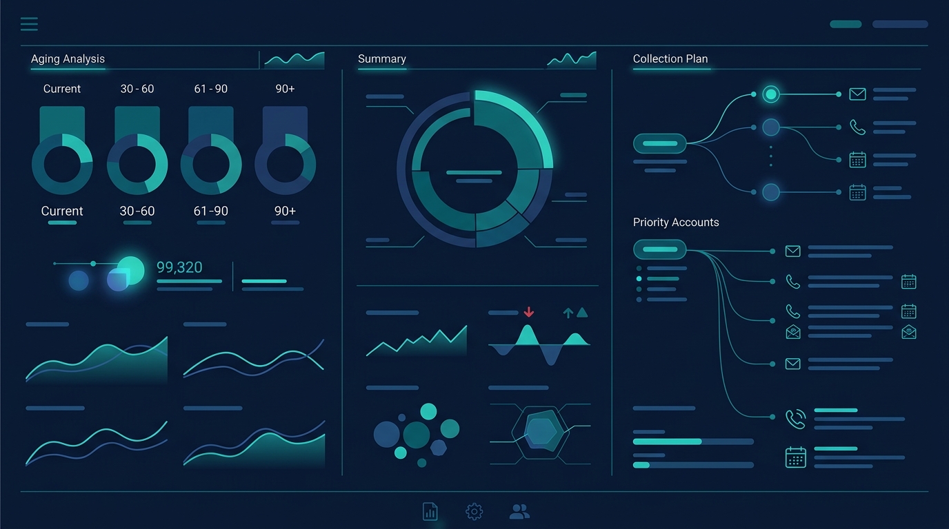Dashboard công nợ theo tuổi và kế hoạch thu